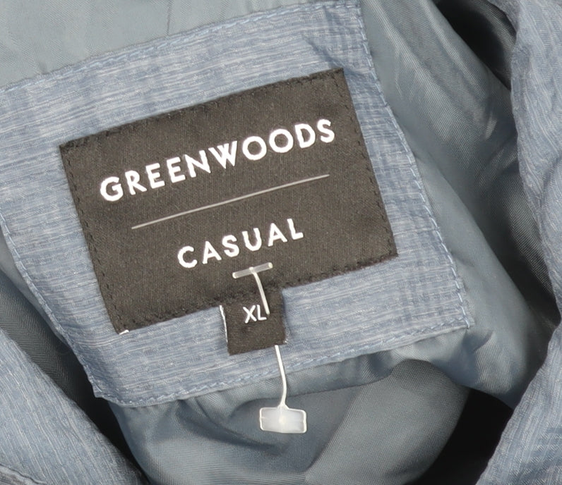 Mens UK Size XL Greenwoods Blue Windbreaker Coat