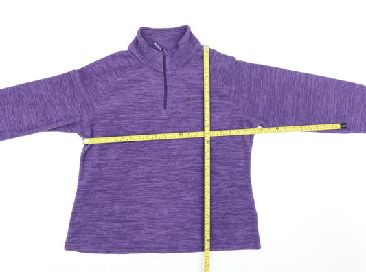 Mountain Warehouse Womens Purple Fleece 1/2 Zip Jacket Size 18