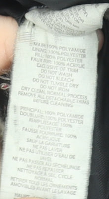 Boohoo Women’s Black Hooded Puffer Jacket Size 10 Winter Coat