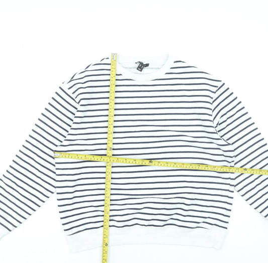 Womens UK Size M New Look White Pullover Sweatshirt