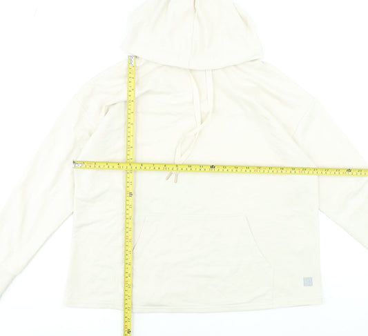 Womens UK Size 14 DASH Beige Pullover Hoodie