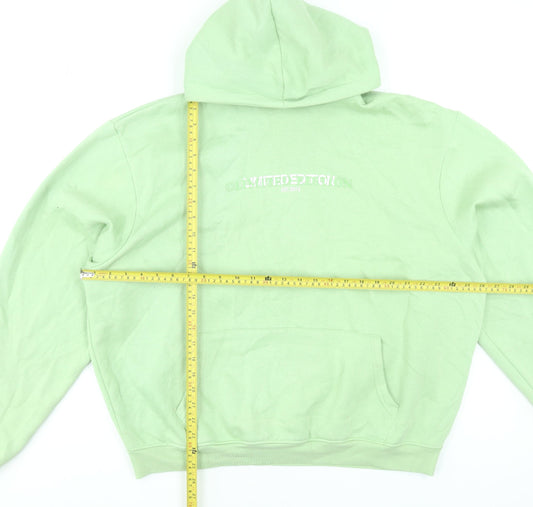 Mens UK Size L boohooMAN Green Pullover Hoodie