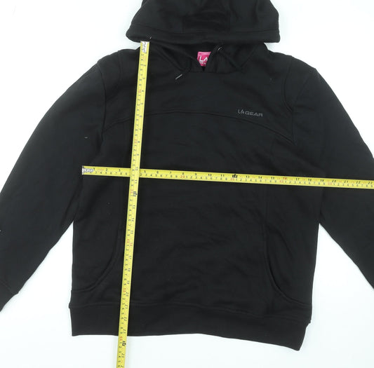 Womens UK Size 14 LA Gear Black Pullover Hoodie