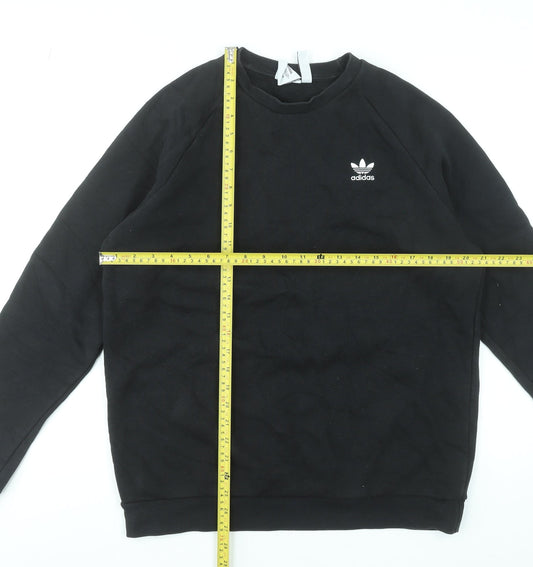Adidas Women Black Crew Neck Pullover Sweatshirt Size M