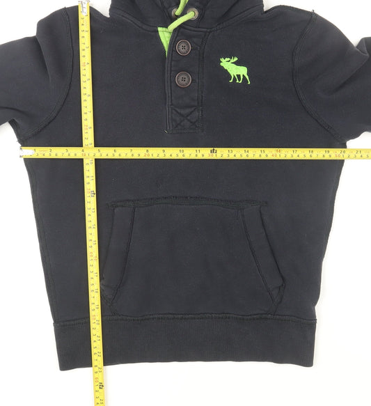 Abercrombie & Fitch Men's Black Small Hooded Basic Jacket