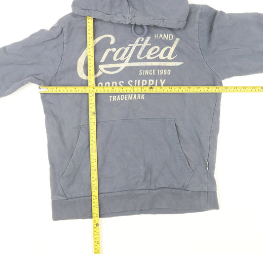 Mens UK Size M JACK & JONES Blue Pullover Hoodie