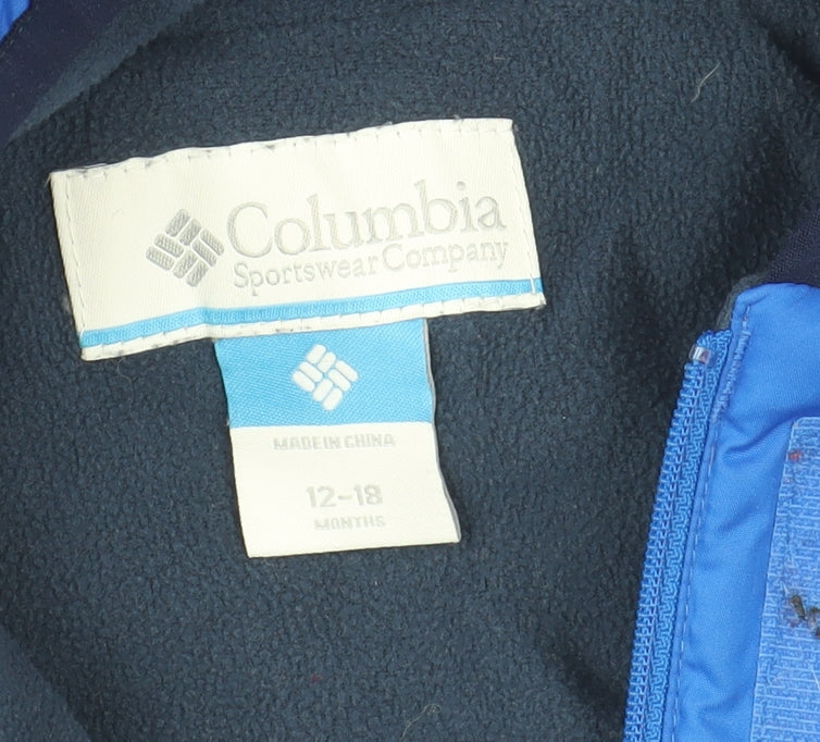 Columbia Blue Unisex Baby 12-18M Hooded Insulated Winter Coverall