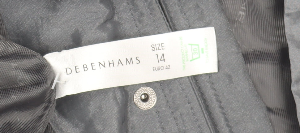 Maine New England Women's Grey Size 14 Hooded Parka Jacket