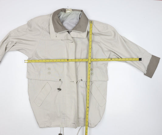 Womens UK Size 14 Essentials Beige Parka Coat