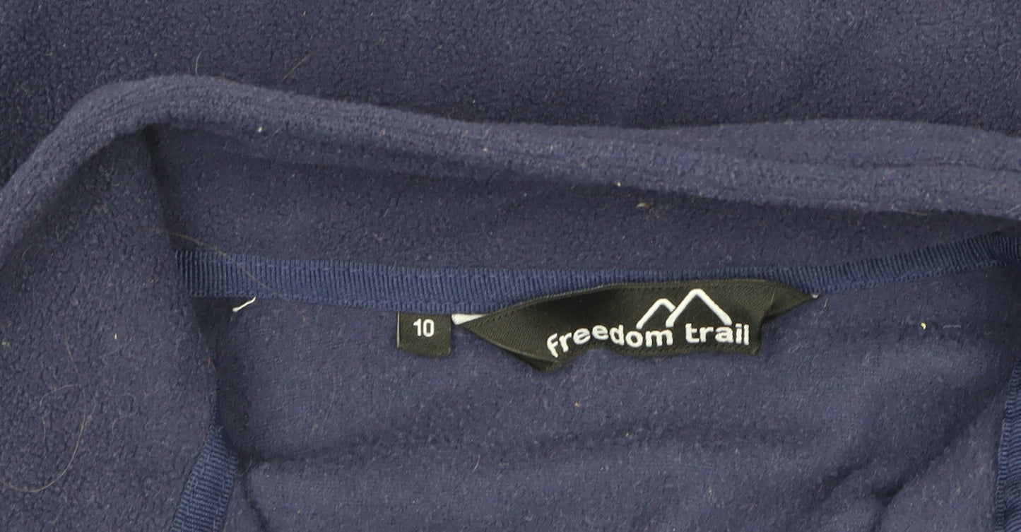 Freedom Trail Women's Blue Size 10 Fleece 1/4 Zip Pullover Top
