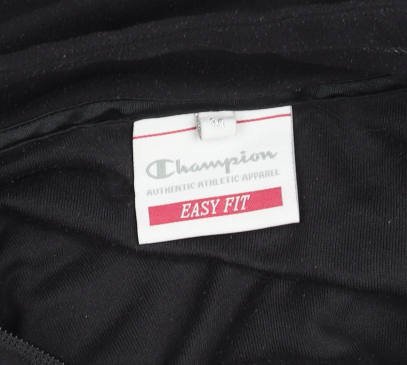 Champion Womens Black Easy Fit Fleece Quarter Zip Top M
