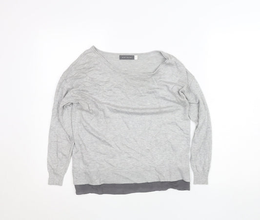 Womens UK Size 8 Mint Velvet Grey Basic Blouse