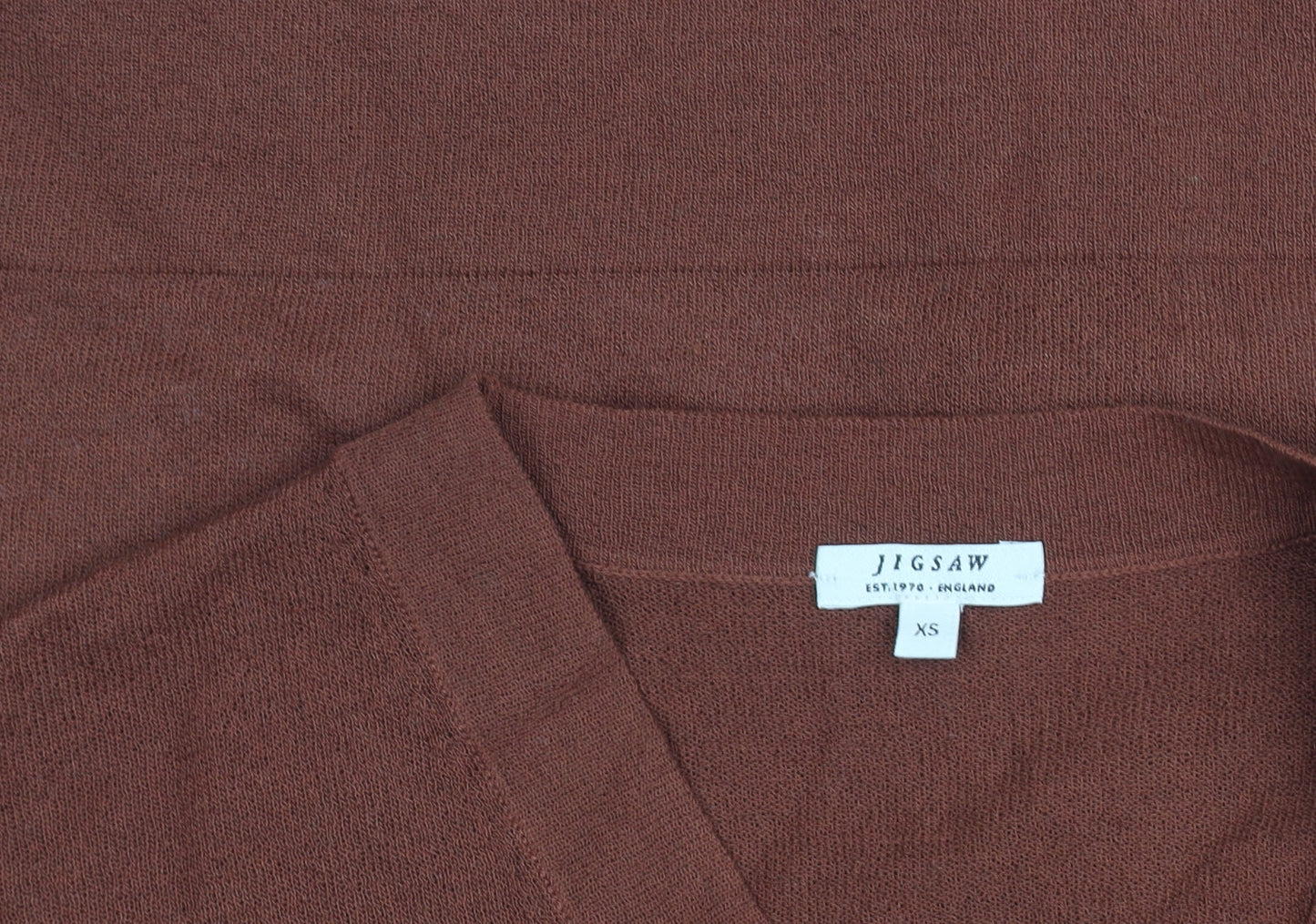 Womens UK Size XS Jigsaw Brown Kimono Button-Up