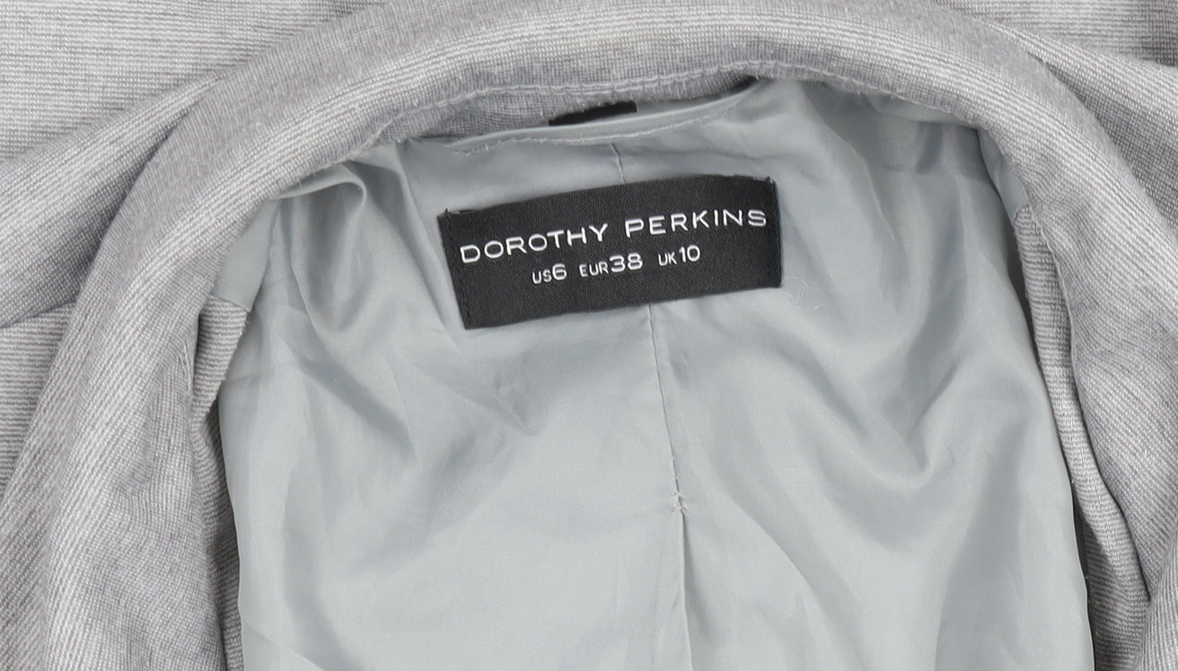 Womens UK Size 10 Dorothy Perkins Grey Basic Jacket