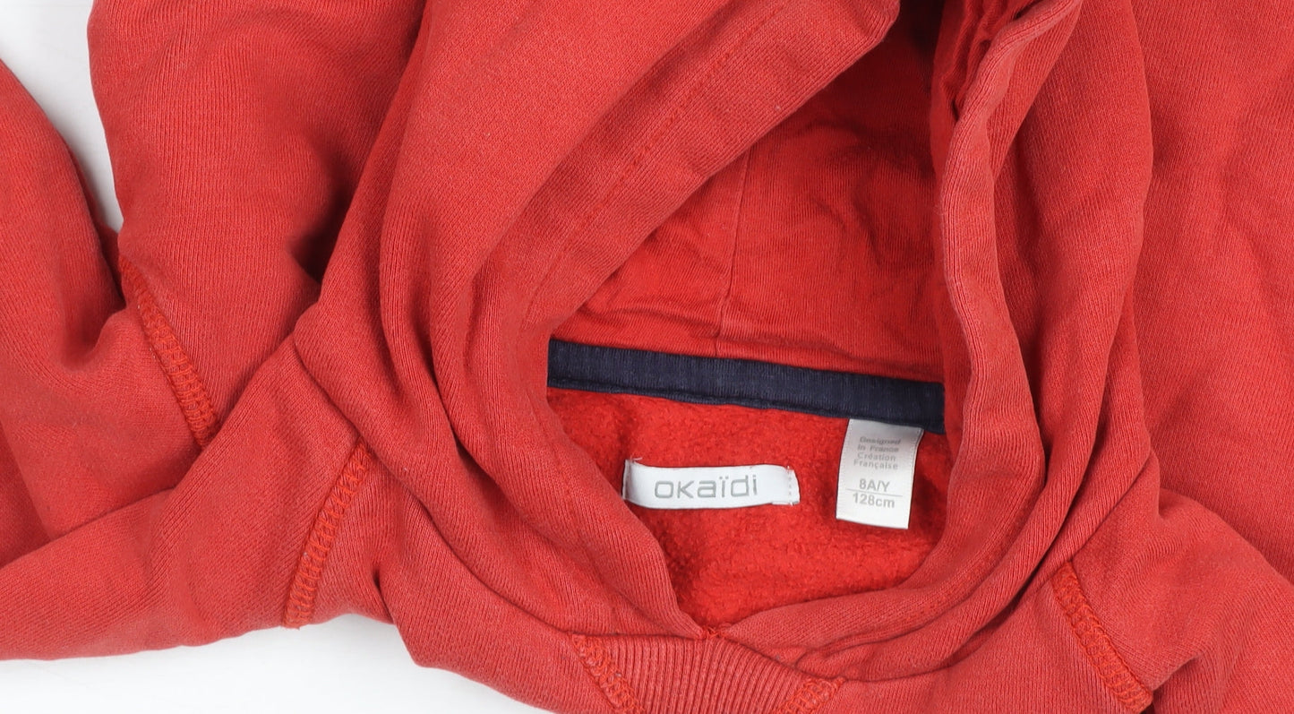 Boys UK Size 8 Years Okaïdi Red Pullover Hoodie