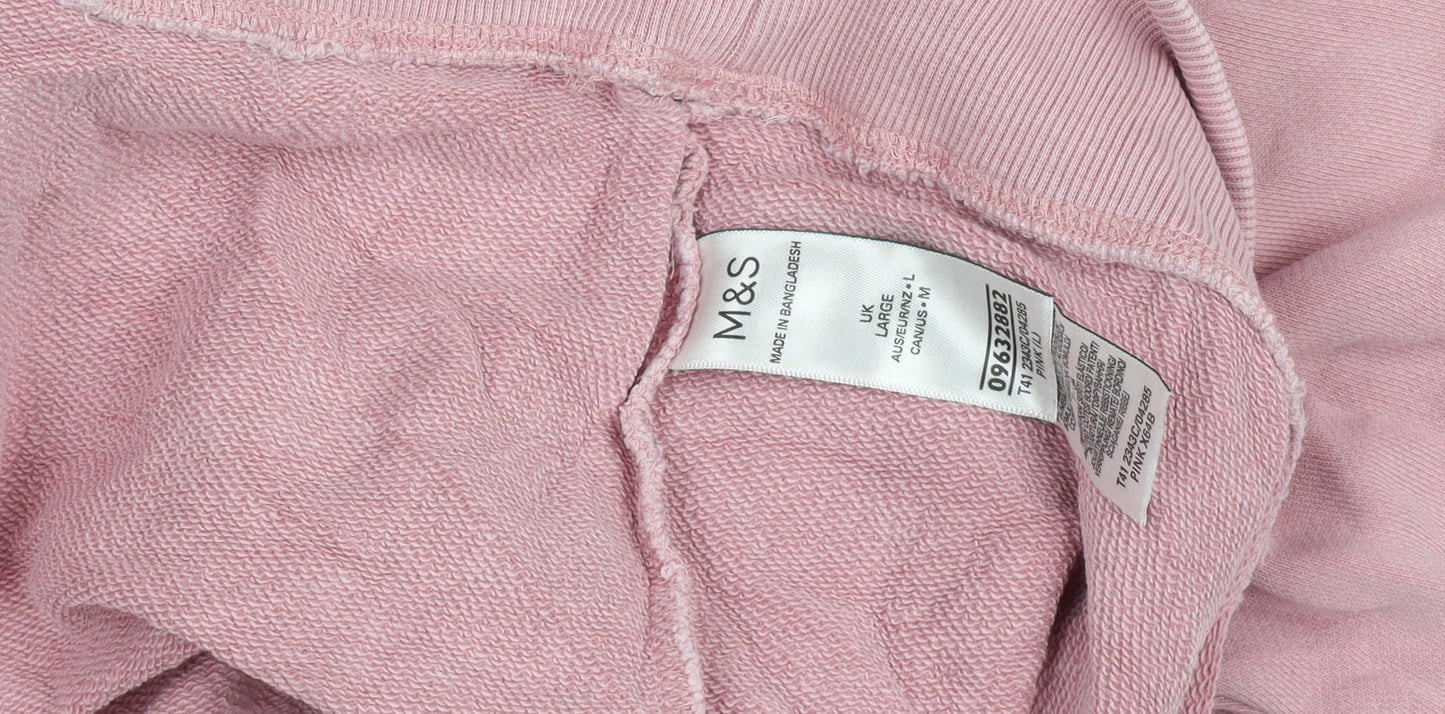 Womens UK Size L Marks and Spencer Pink Pullover Sweatshirt