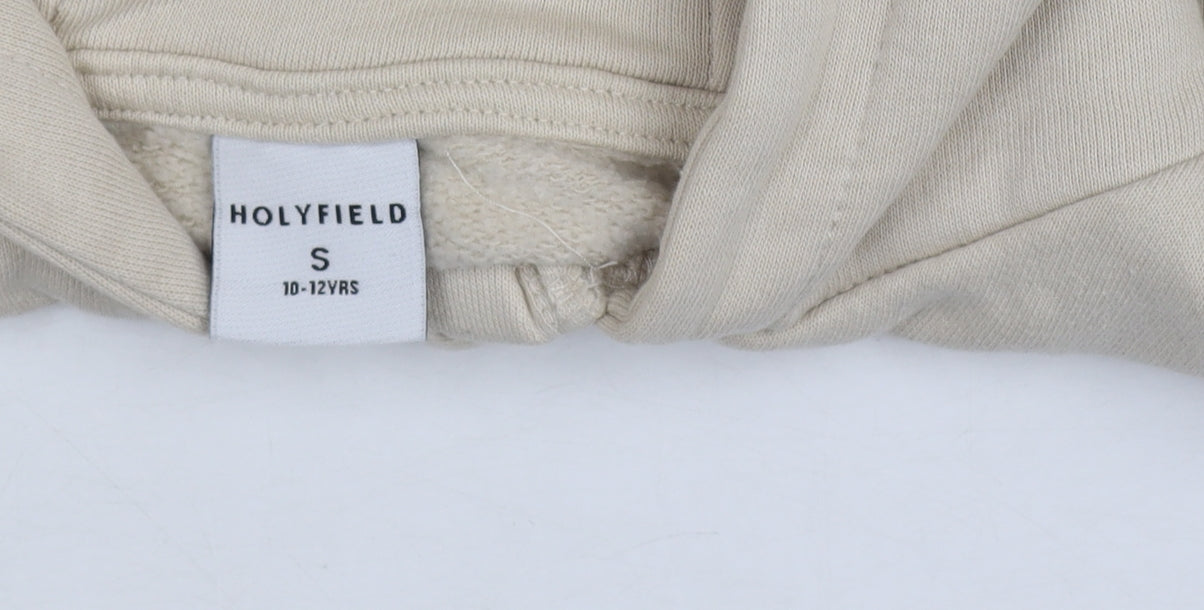 Girls UK Size 10-12 Years HOLYFIELD Beige Full Zip Hoodie
