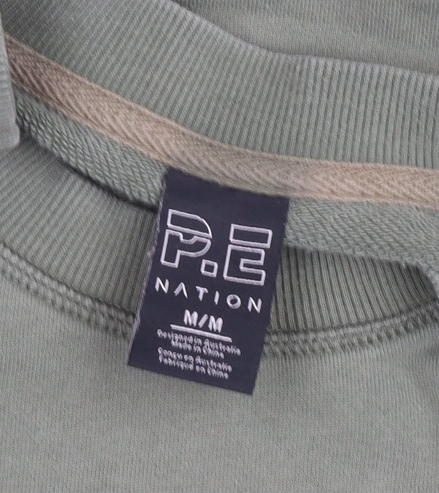 Womens UK Size M P.E Nation Green Pullover Sweatshirt