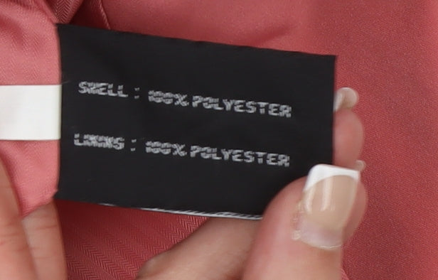 Klass Collection Women's Pink Mid-Length Zip Jacket Size 14