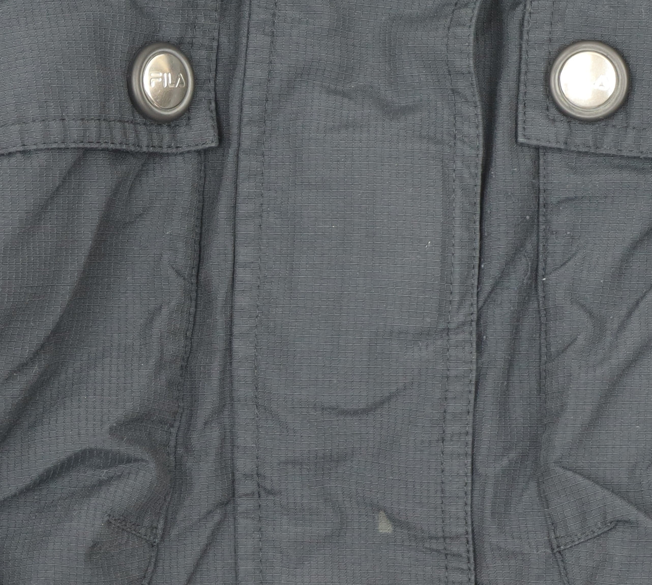 FILA Womens Black Size 12 Puffer Jacket Winter Hooded Coat