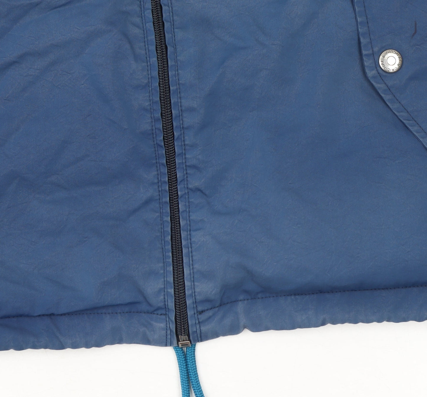 Mens UK Size M Original Penguin Blue Windbreaker Coat