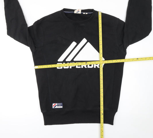 Mens UK Size S Superdry Black Pullover Sweatshirt