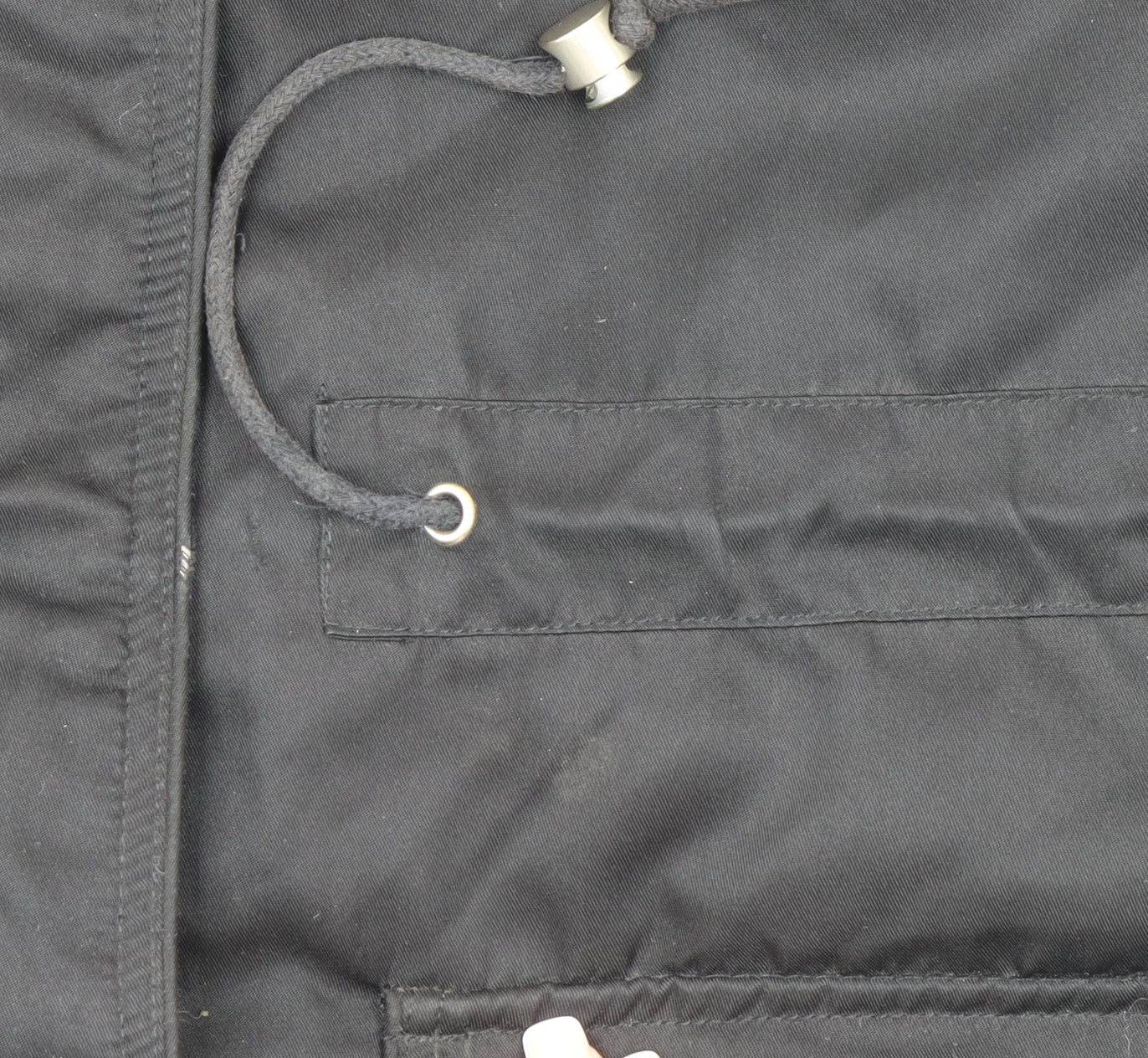 New Look Women's Black Parka Coat Size 12 Hooded Faux Fur Winter Jacket