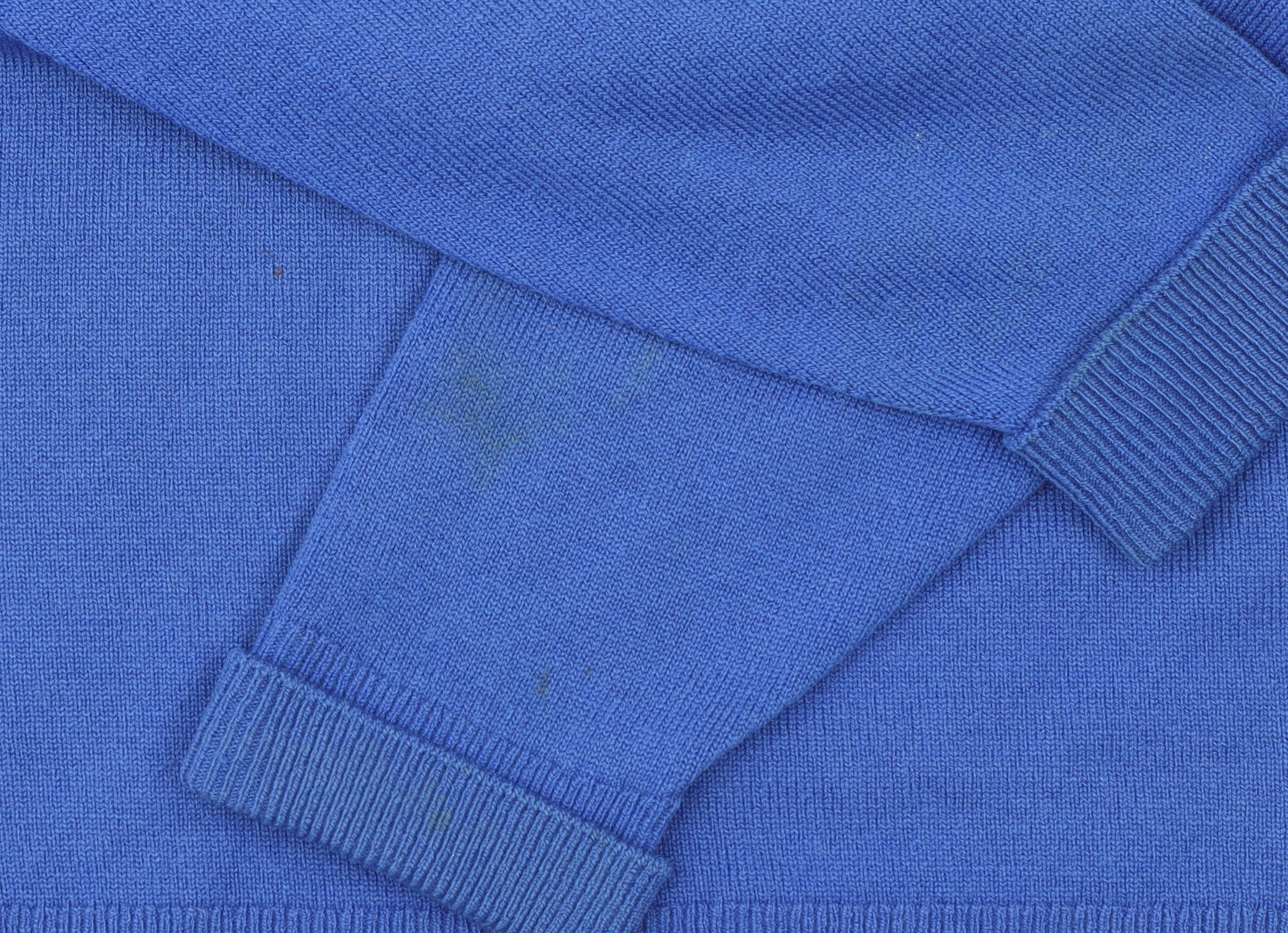 Glenbrae Mens Blue Wool V-Neck Golf Jumper Size L