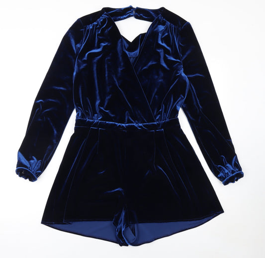 Womens UK Size 12 Topshop One-Piece Blue Playsuit