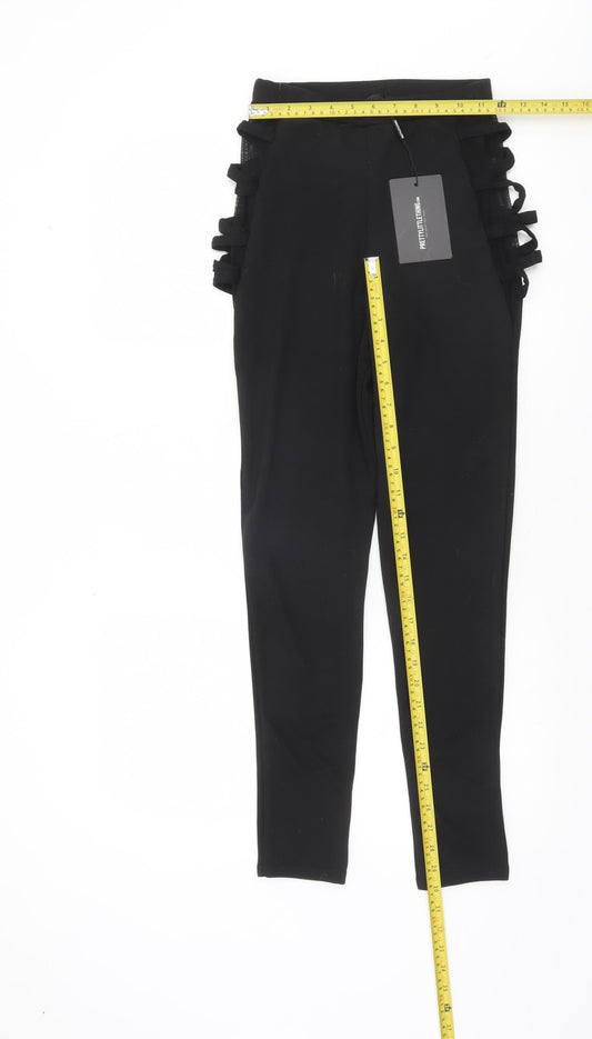 Womens UK Size 8 PRETTYLITTLETHING Ankle Black Leggings