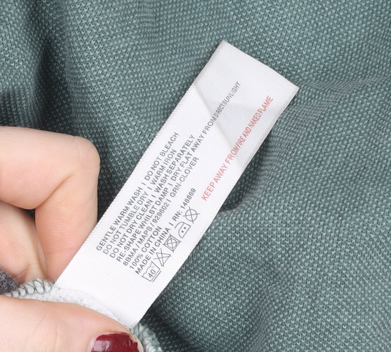 Airlie Men’s Green Cotton 1/4 Zip Stand-Up Collar Casual Jacket Size M