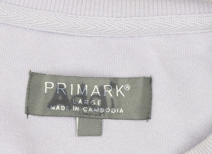 Primark Womens Lilac Crew Neck Pullover Sweatshirt Size L