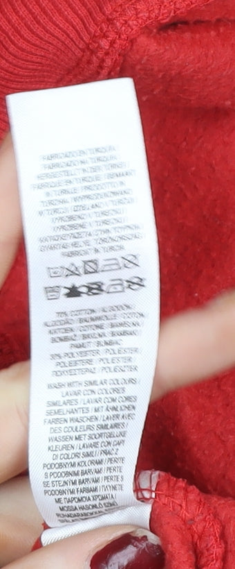 Primark Men's Red Chicago Bulls NBA Pullover Hoodie Size S