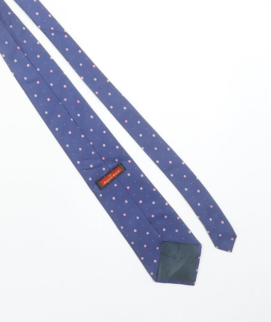 Austin Reed Men's Blue Silk Polka Dot Tie One Size