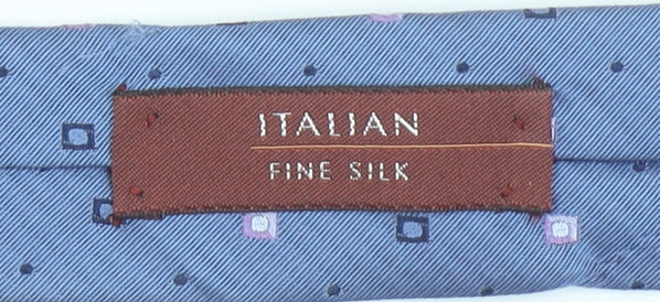 Marks and Spencer Men’s Blue Italian Fine Silk Patterned Tie