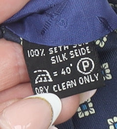 Gieves & Hawkes Men's Blue Geometric Silk Designer Tie One Size