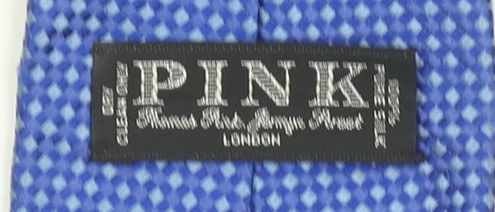 Thomas Pink London Men's Blue Geometric Silk Tie