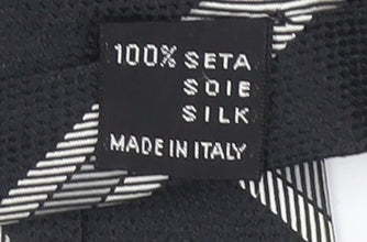 Gianni Versace Men's Black Striped Silk Designer Tie One Size