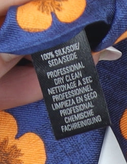 Marks and Spencer Men's Blue Floral Silk Designer Tie