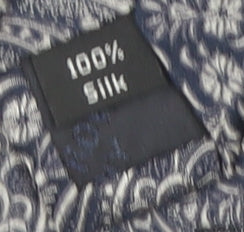 Mens The Savile Row Company Blue Paisley 100% Silk Pointed Tie