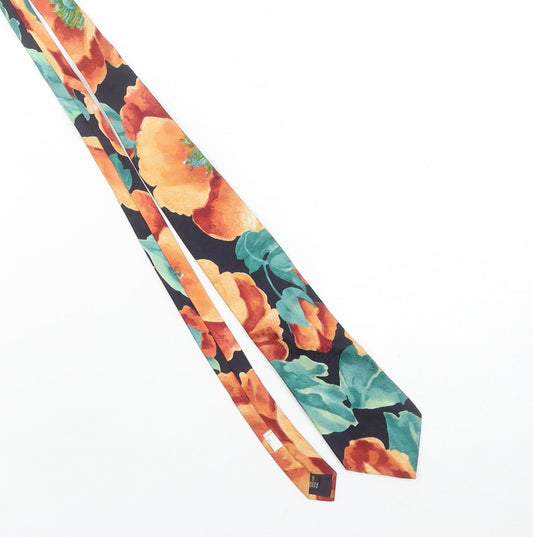 Next for Men Multicoloured Floral Silk Tie One Size Pointed