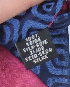 Balmain Paris Men's Blue Geometric Silk Tie Slim Designer Style