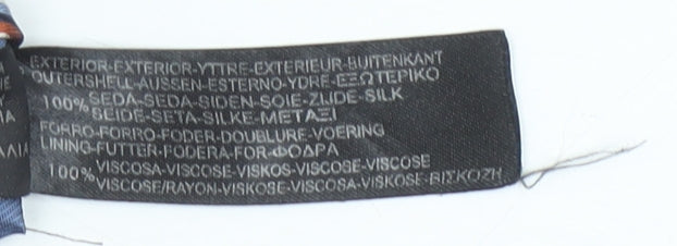 Massimo Dutti Men's Brown Striped Silk Slim Tie One Size