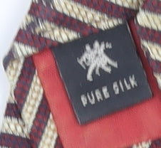 Marques Hovel Men's Brown Striped Pure Silk Slim Tie