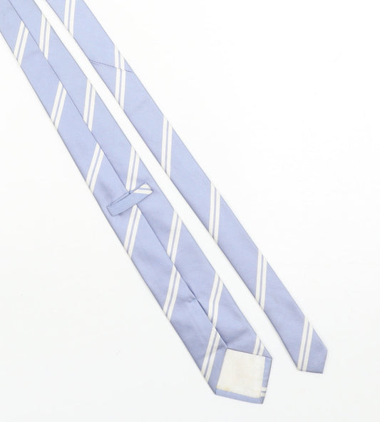T.M. Lewin Men’s Blue Striped Silk Slim Tie One Size