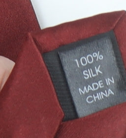 Thomas Nash Men's Red 100% Silk Slim Tie