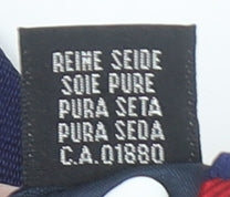 James Meade Men's Navy Pure Silk Polka Dot Tie - Excellent Condition