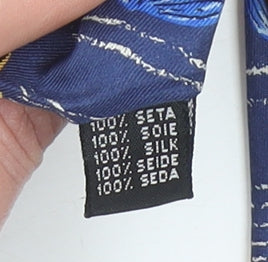 Antiche Seterie Fiorentine Men's Blue Floral Silk Designer Tie