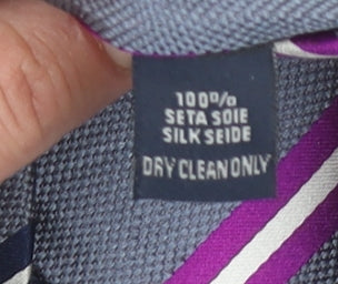 Charles Tyrwhitt Men’s Grey Striped Silk Slim Tie One Size