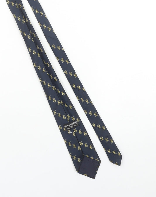 Pierre Cardin Men's Blue Silk Rowing Pattern Vintage Tie